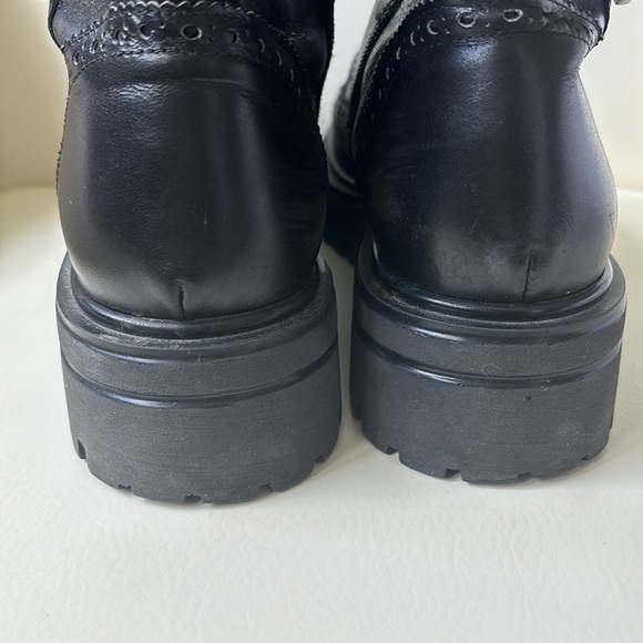 David’s Italian Leather Black Combat Boots - Picture 5 of 9